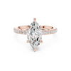 Marquise Solitaire Engagement Ring with Pav‚ Diamond Band