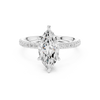 Marquise Solitaire Engagement Ring with Pav‚ Diamond Band
