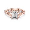 Vintage-Inspired Engagement Ring with Emerald-Cut Diamond and Milgrain Detailing