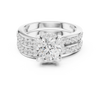 Round-Cut Diamond Halo Ring with Double Pav‚ Band