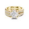 Round-Cut Diamond Halo Ring with Double Pav‚ Band