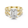 Emerald Cut Diamond Double-Band Ring