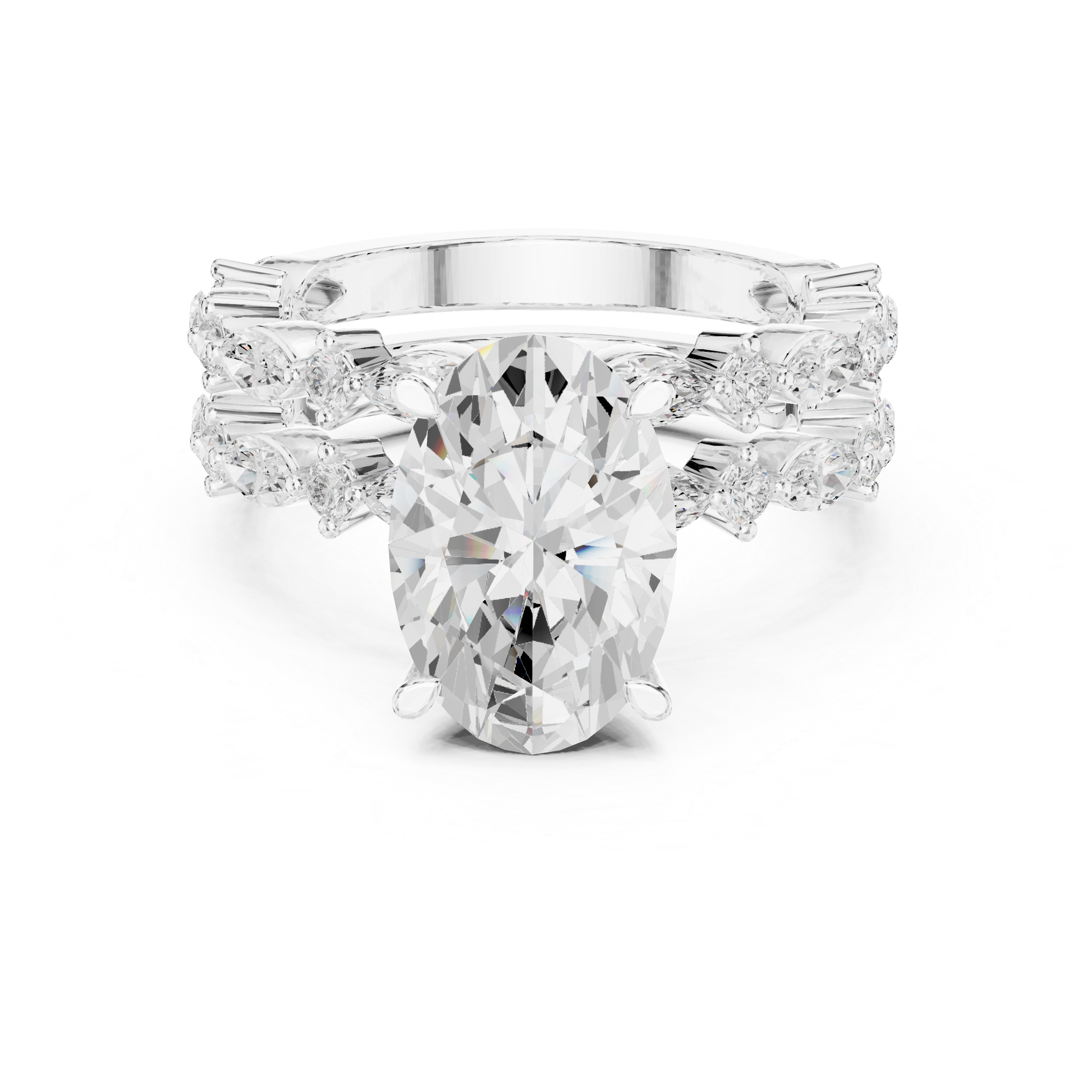 Oval Diamond Cluster Ring