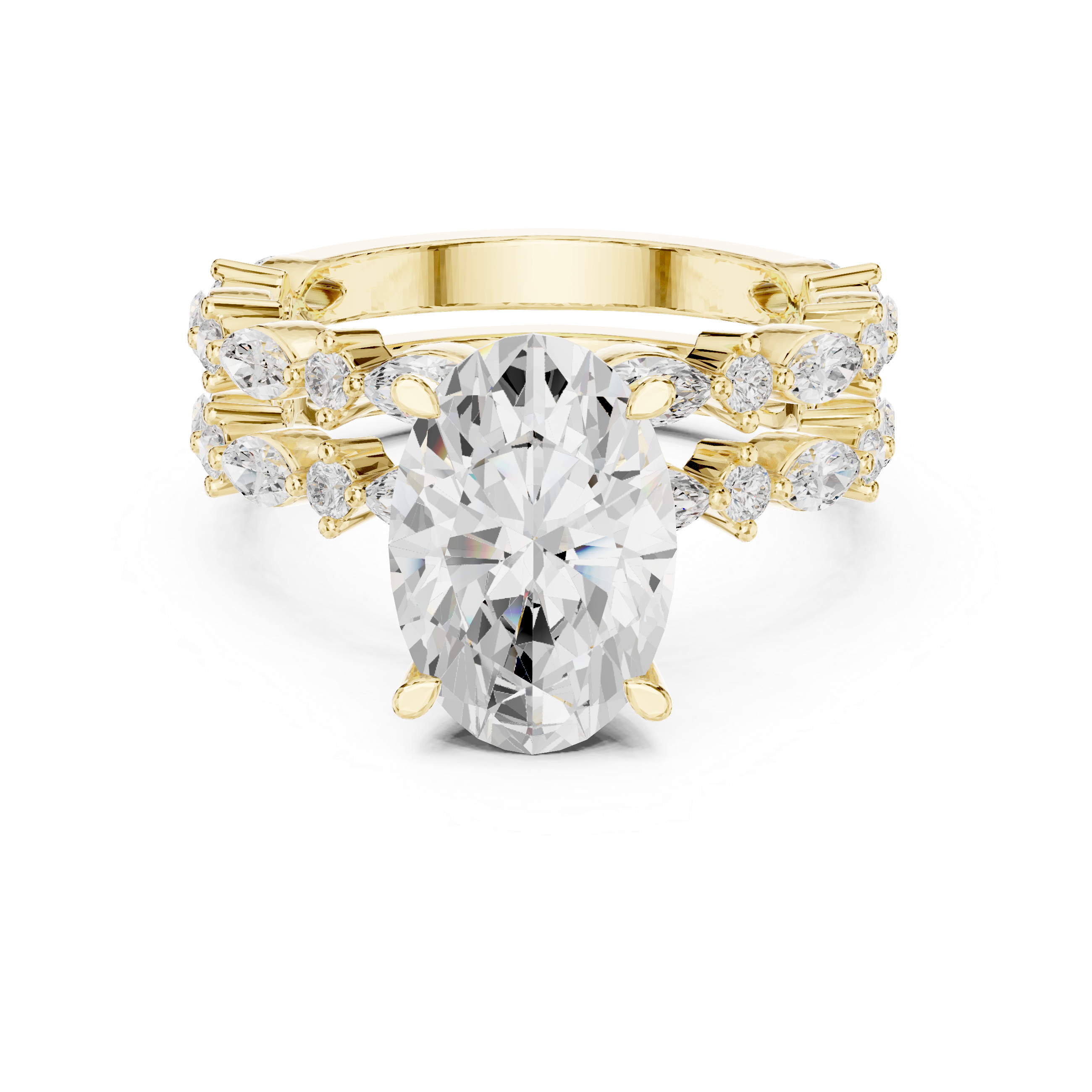 Oval Diamond Cluster Ring