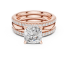 Cushion-Cut Diamond Bridal Ring Set with Pav‚ Bands