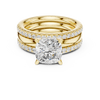 Cushion-Cut Diamond Bridal Ring Set with Pav‚ Bands