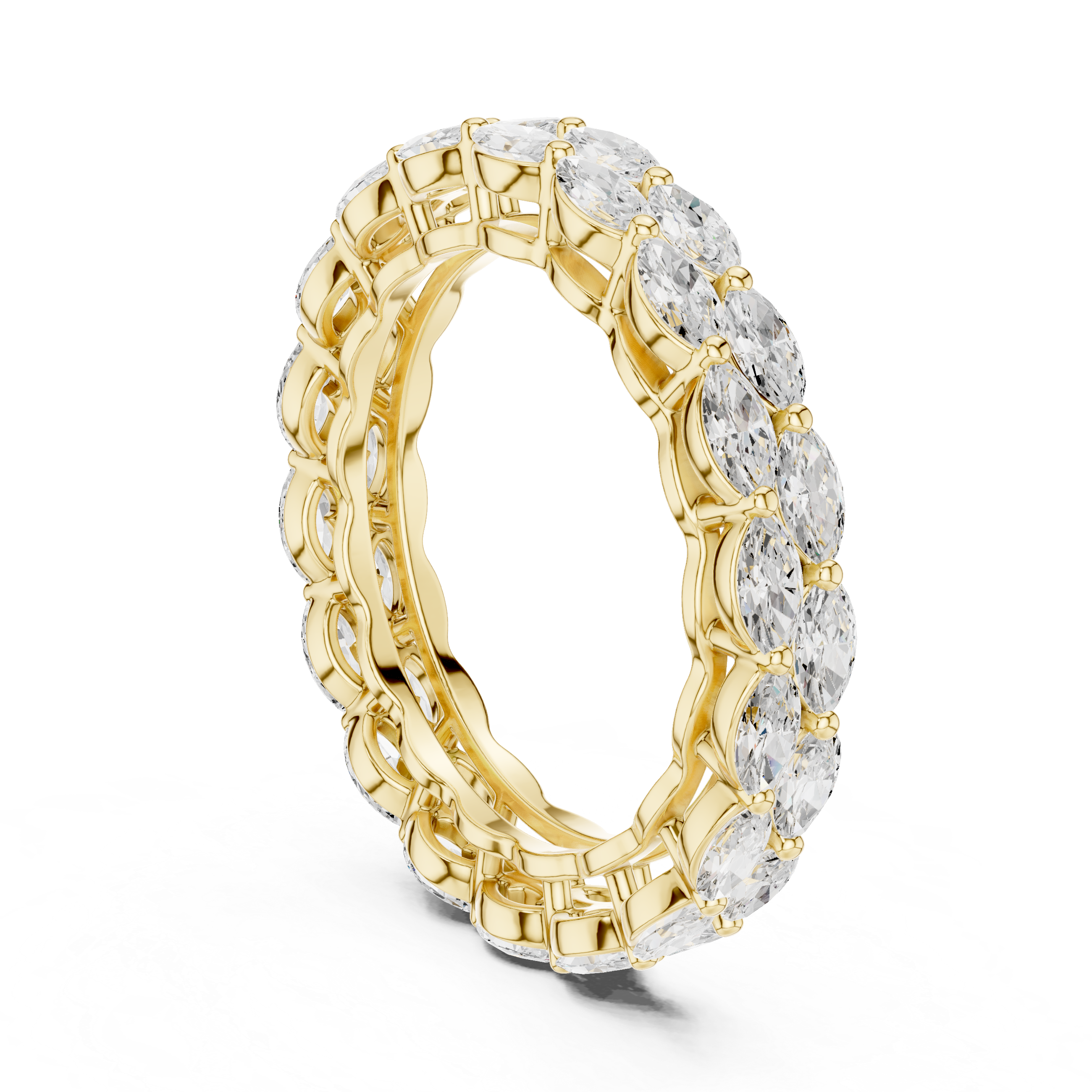 Marquise diamond eternity band