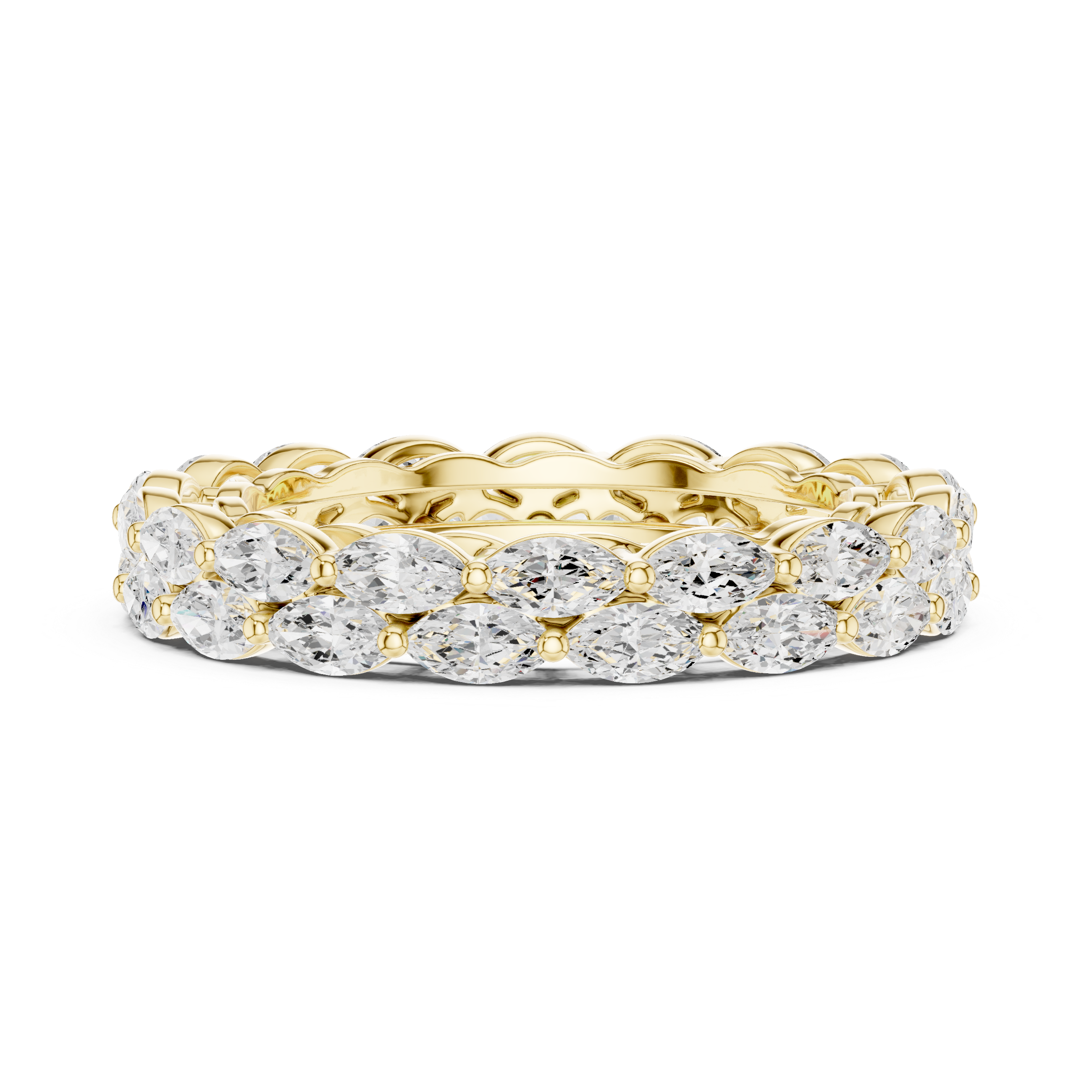 Marquise diamond eternity band
