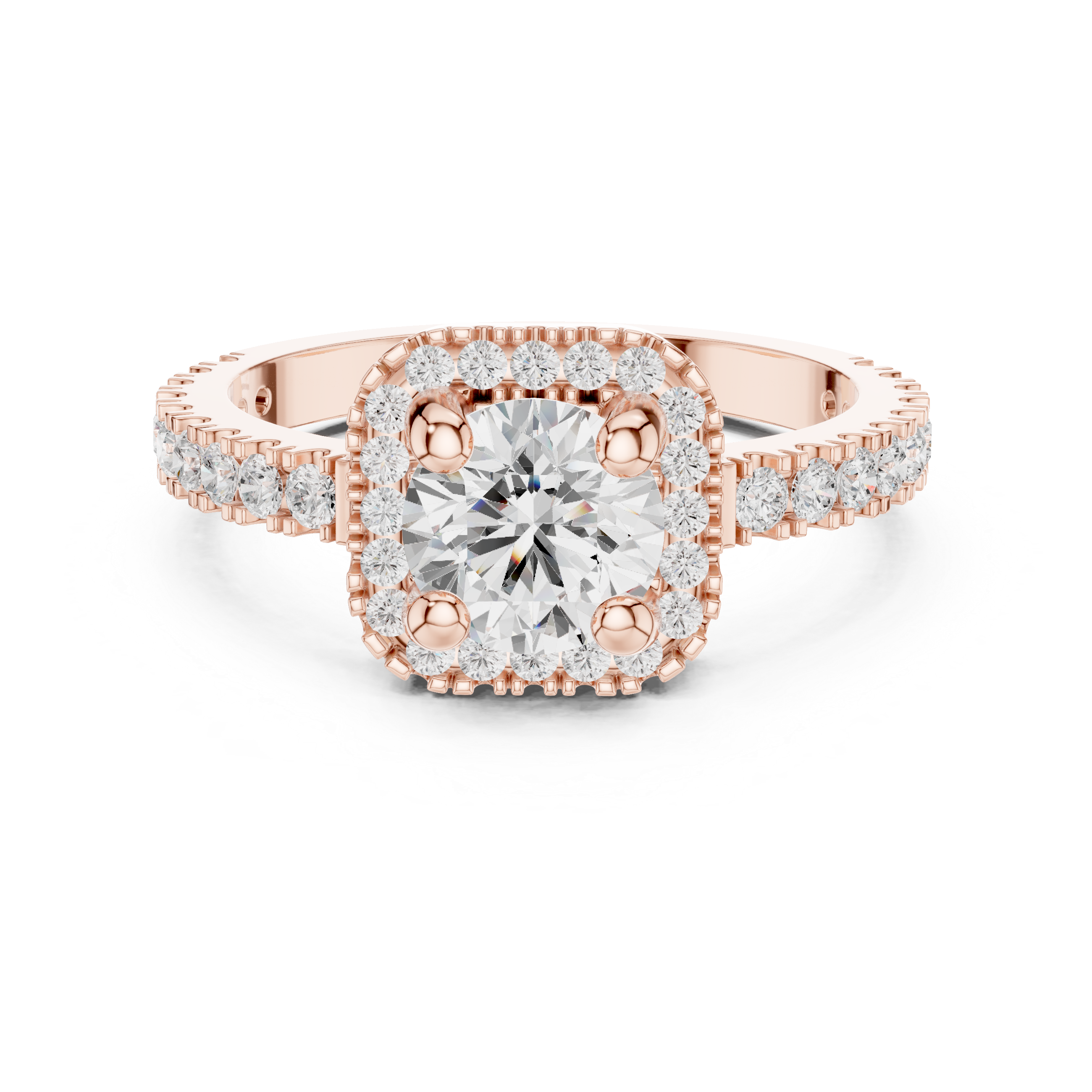 Diamond Halo Engagement Ring