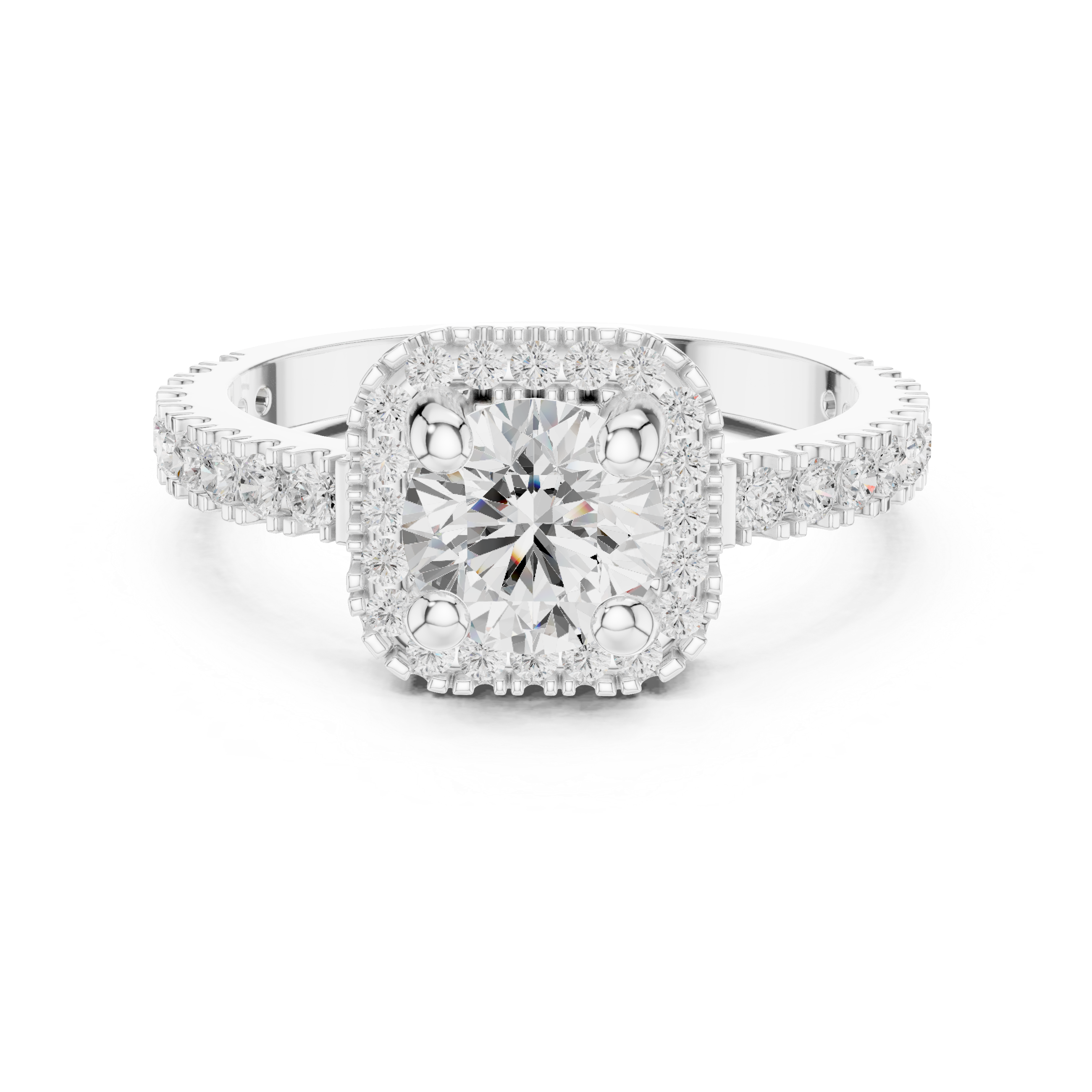 Diamond Halo Engagement Ring