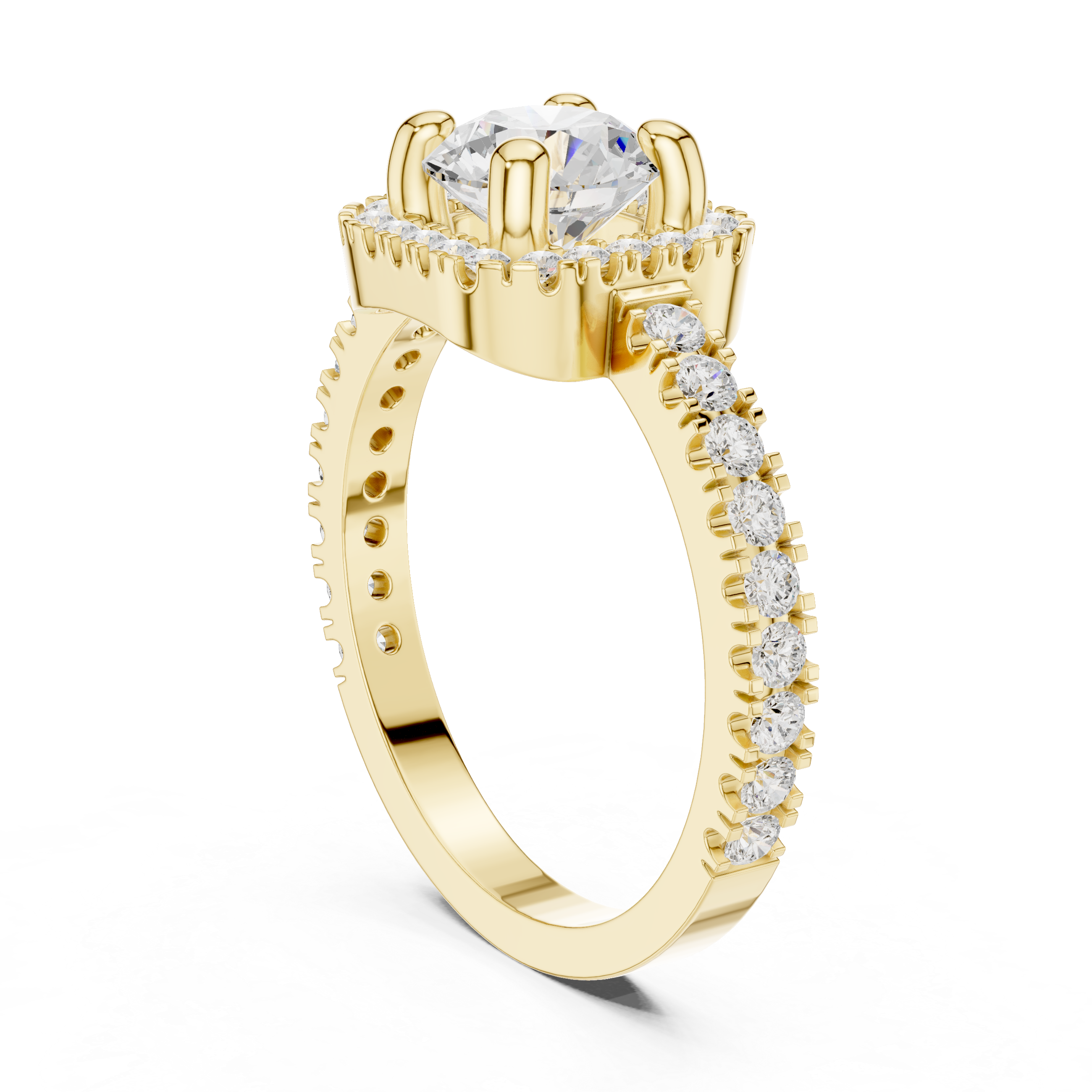 Diamond Halo Engagement Ring