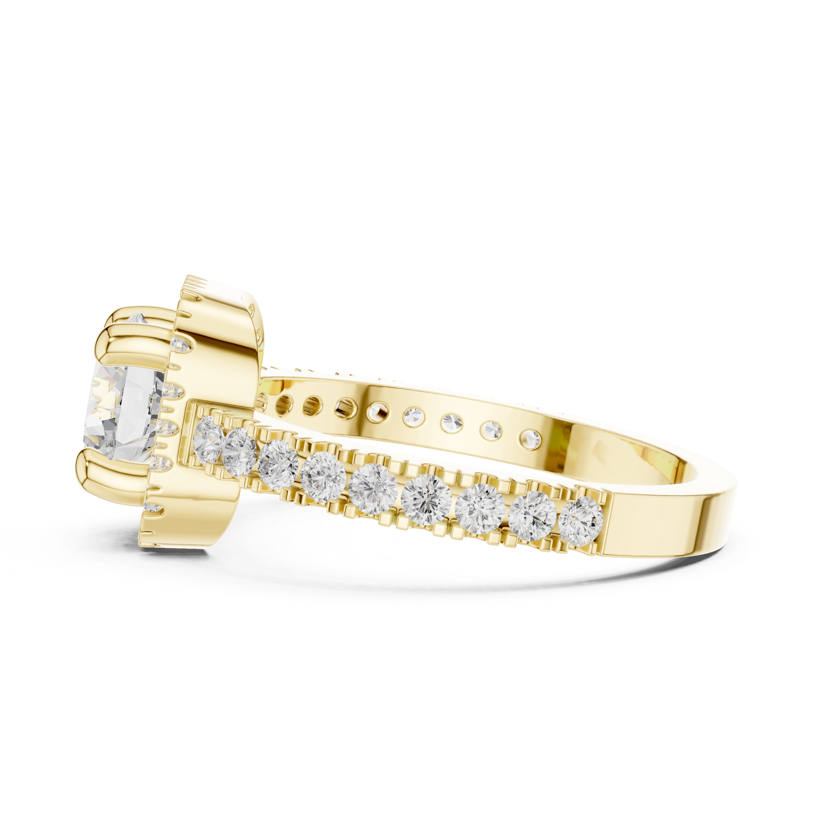 Diamond Halo Engagement Ring