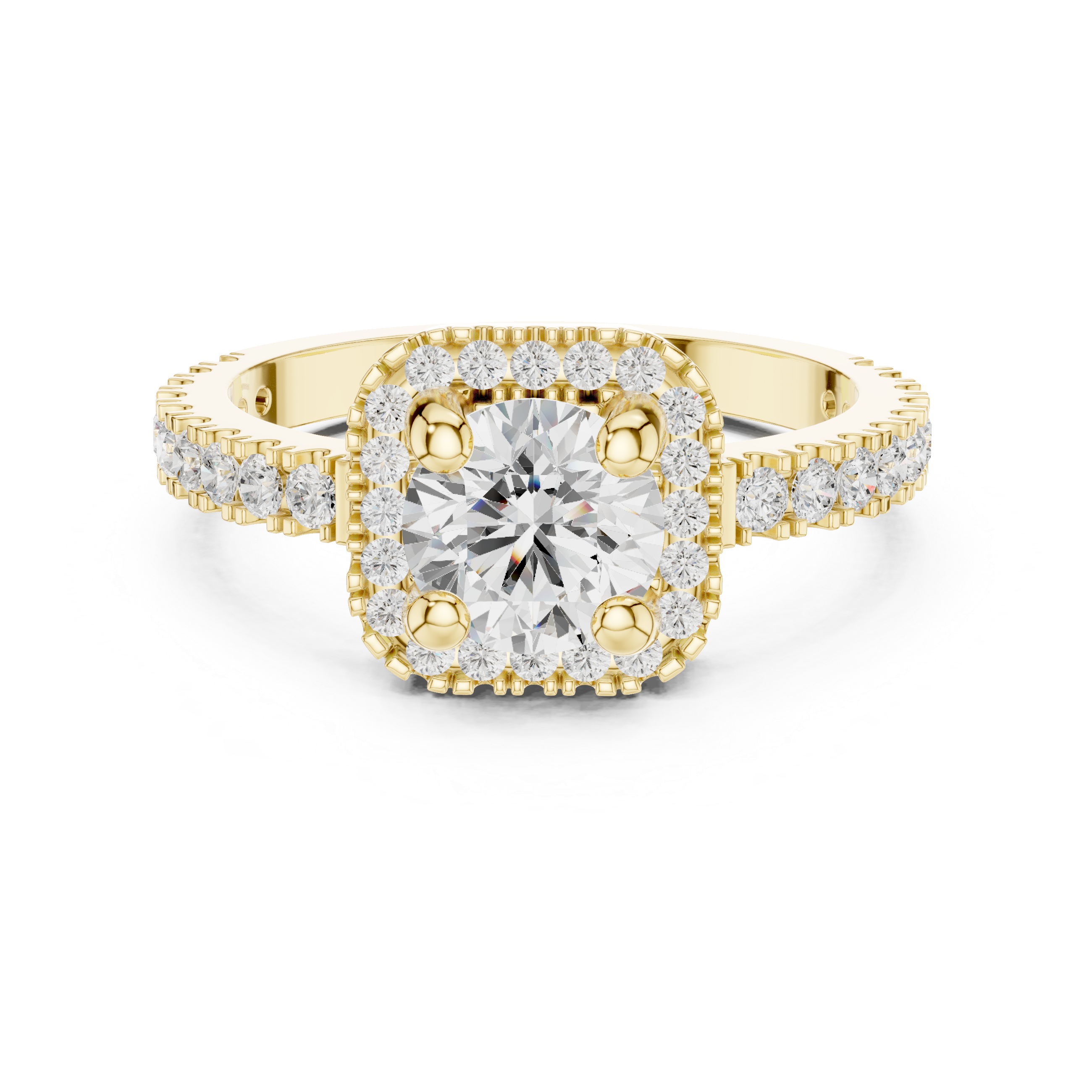 Diamond Halo Engagement Ring