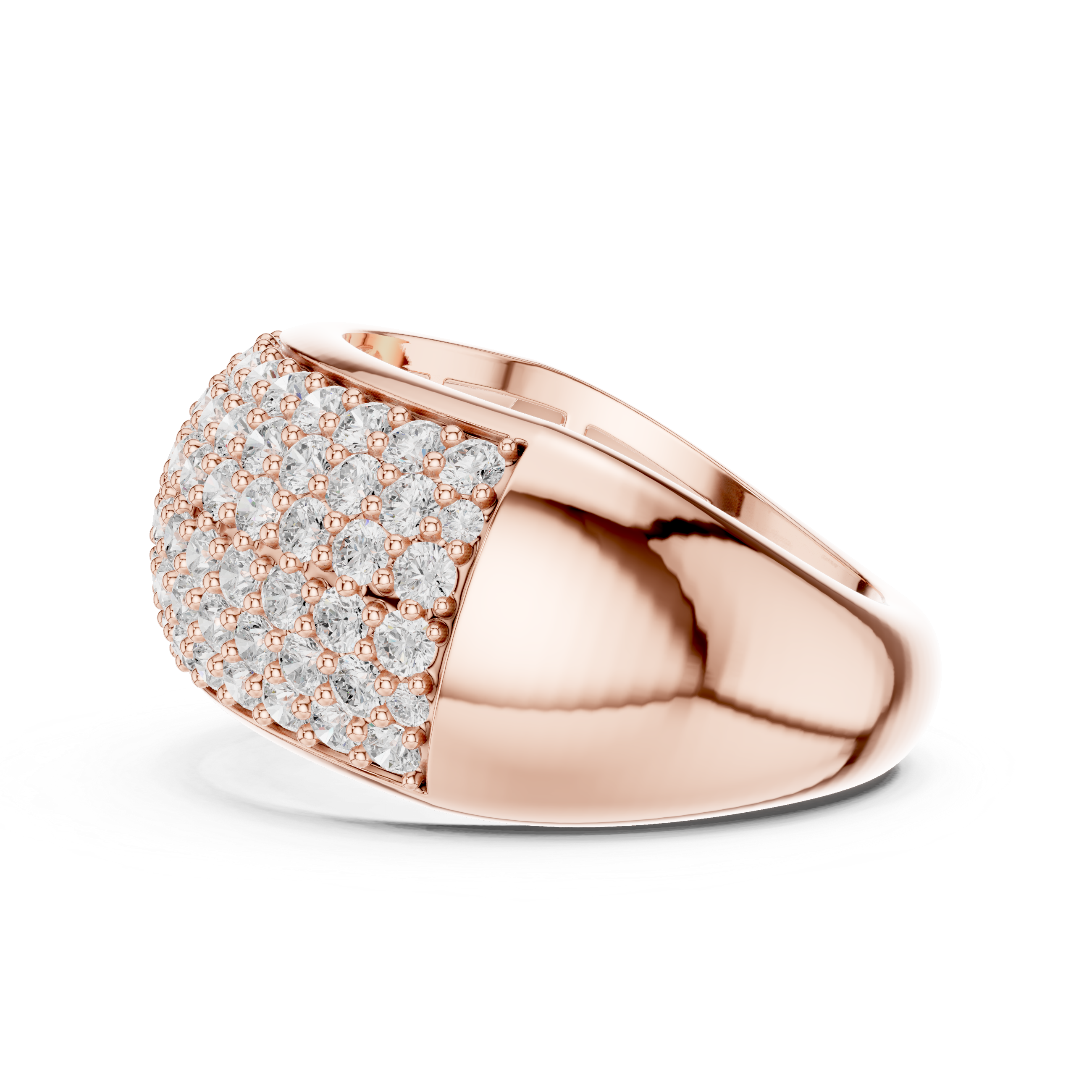 Wide Diamond Pave Statement Band