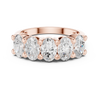 Oval diamond ring with five-stone