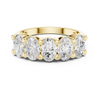 Oval diamond ring with five-stone
