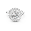 Radiant Halo Round Diamond Ring