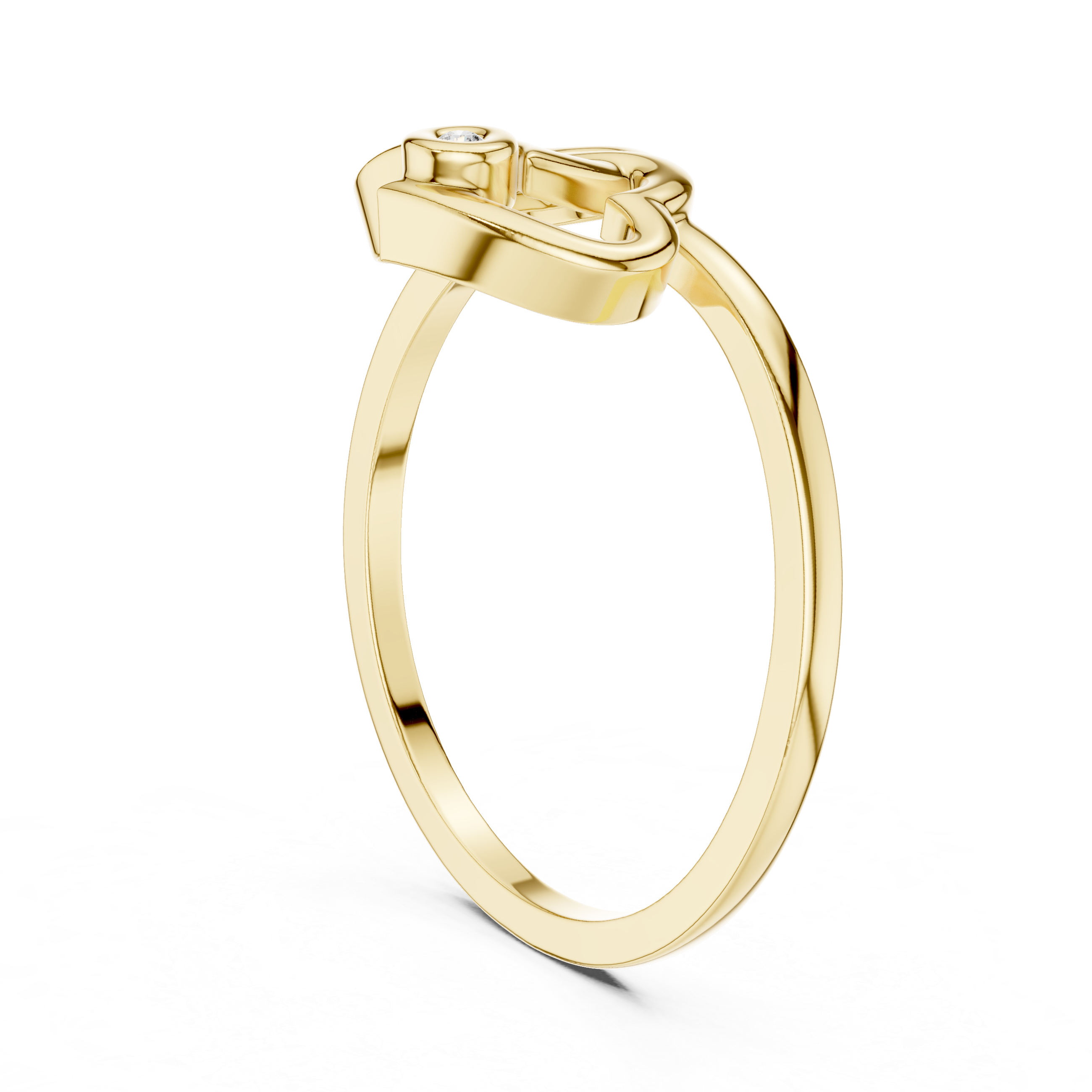 Elegant Gold Elephant Ring with Diamond Accent