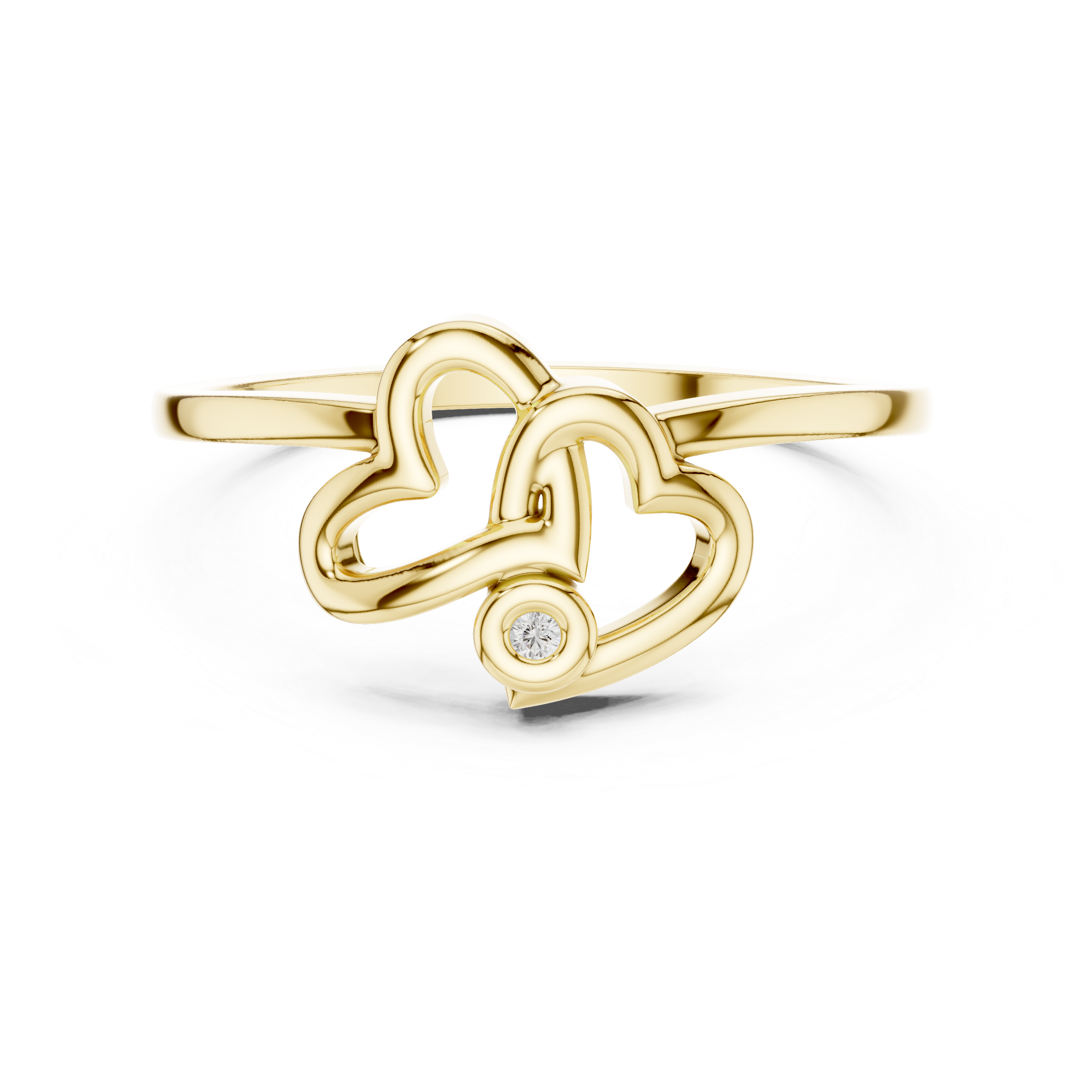 Elegant Gold Elephant Ring with Diamond Accent