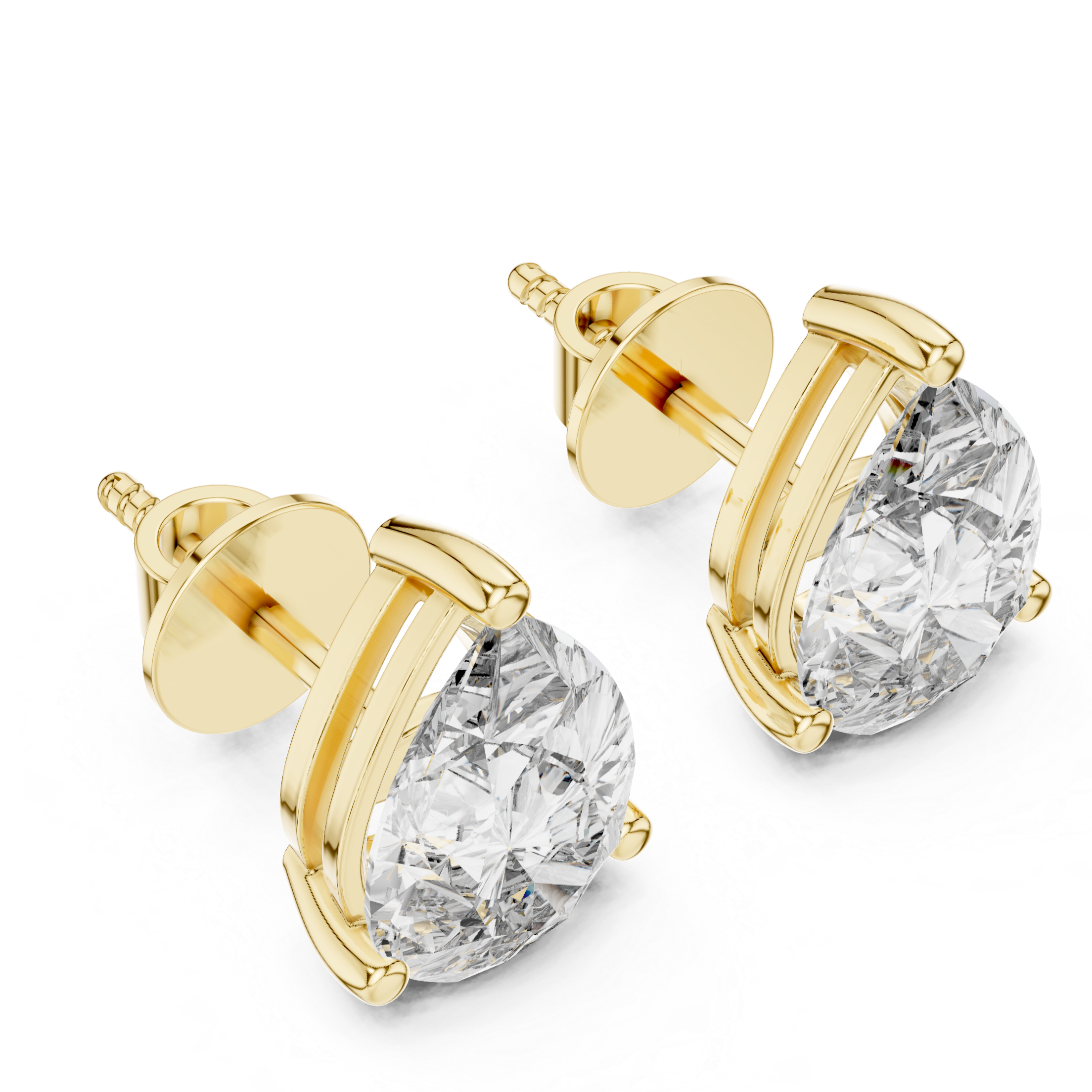 Lustre Bloom Classic Teardrop Diamond Studs