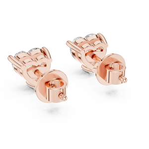Heart-Shaped Diamond Earrings