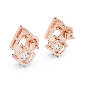 Luxe Grid Solitaire Studs