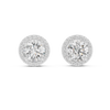 Radiant Rose Halo Diamond Studs