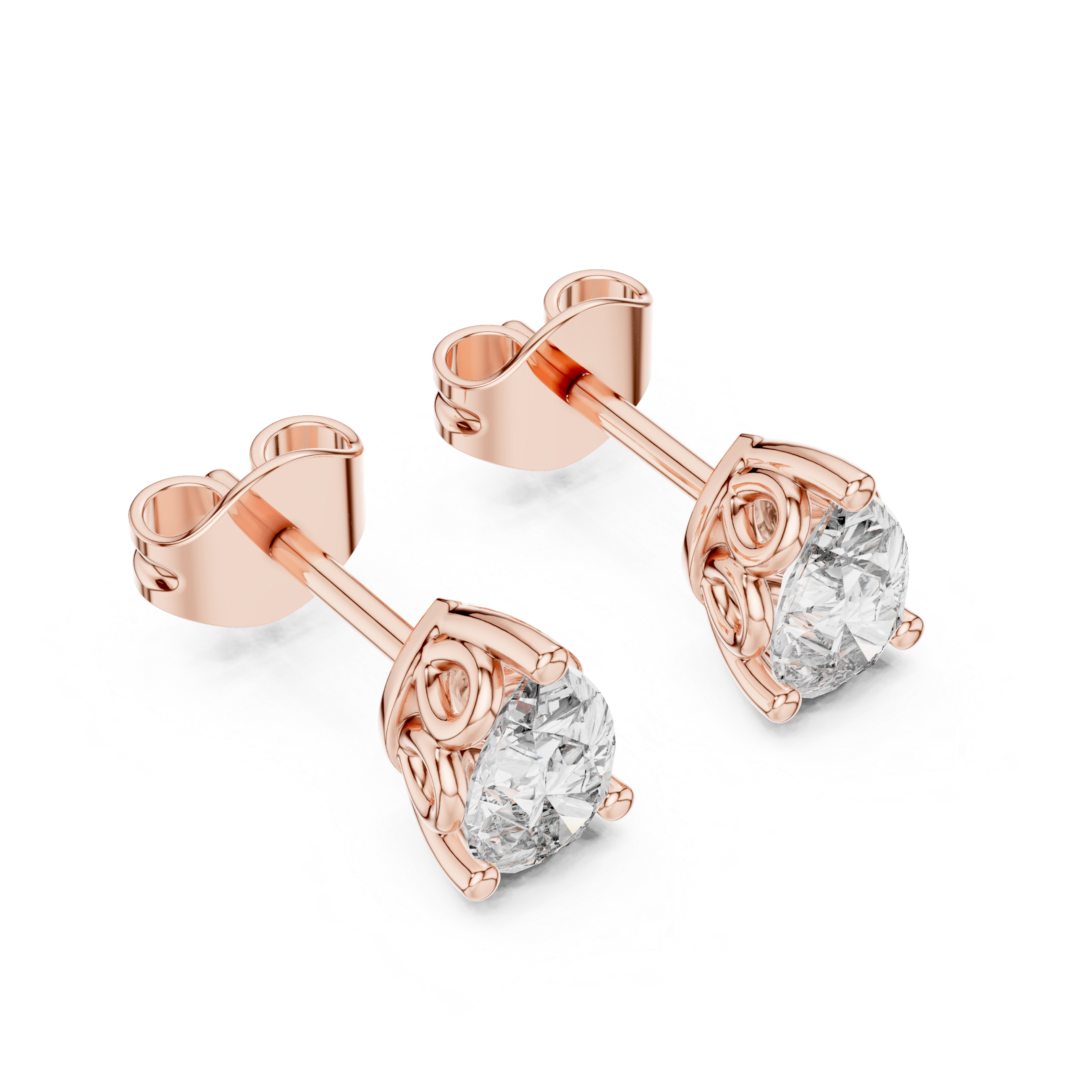 Pear-Cut Diamond Stud Earrings