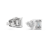 Triple-Cut Diamond Stud Earrings