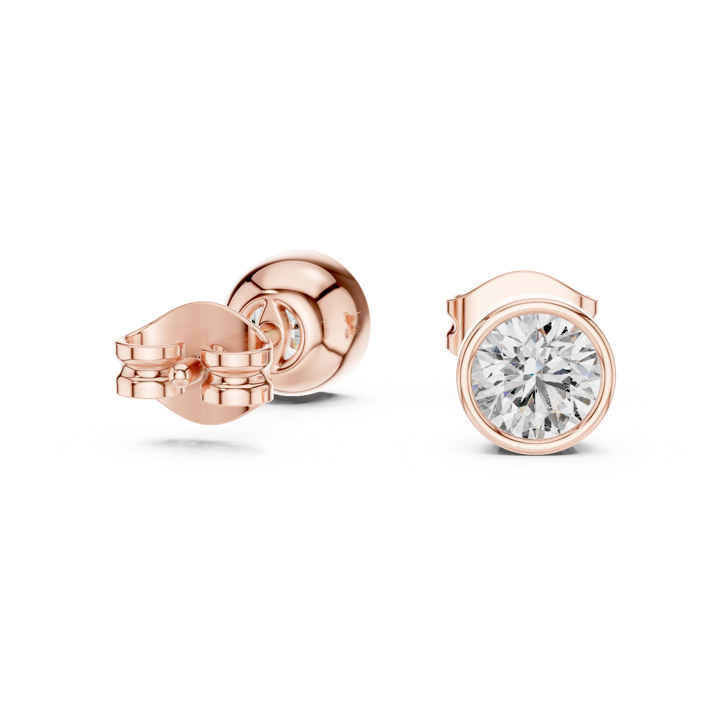 Solitaire Stud Earrings