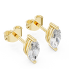 Graceful Glow: Marquise-Cut Diamond Stud Earrings