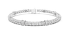 Alternating Princess and Round Diamond Tennis Bracelet