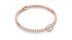 Elegant Rose Gold Diamond Tennis Bracelet