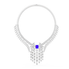 Regal Blue Gemstone and Diamond Statement Necklace