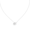 Emerald and pear-cut diamond duo pendant