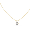 Oval Brilliant Diamond Pendant in Four-Prong Setting