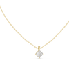 "Radiant Cushion Cut Rose Gold Pendant"
