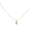 Elegant Oval Diamond Pendant