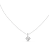 A round brilliant-cut diamond solitaire pendant.