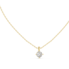 A round brilliant-cut diamond solitaire pendant.