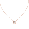 Emerald-Cut Bezel-Set Diamond Pendant