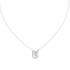 Emerald-Cut Bezel-Set Diamond Pendant