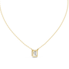 Emerald-Cut Bezel-Set Diamond Pendant