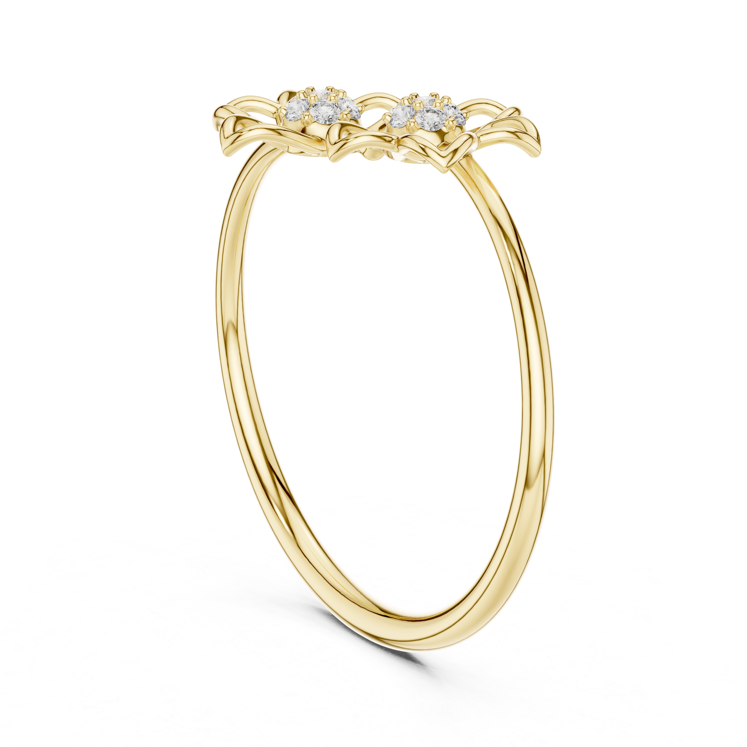 “Twin Blossoms: A Rose Gold Dance