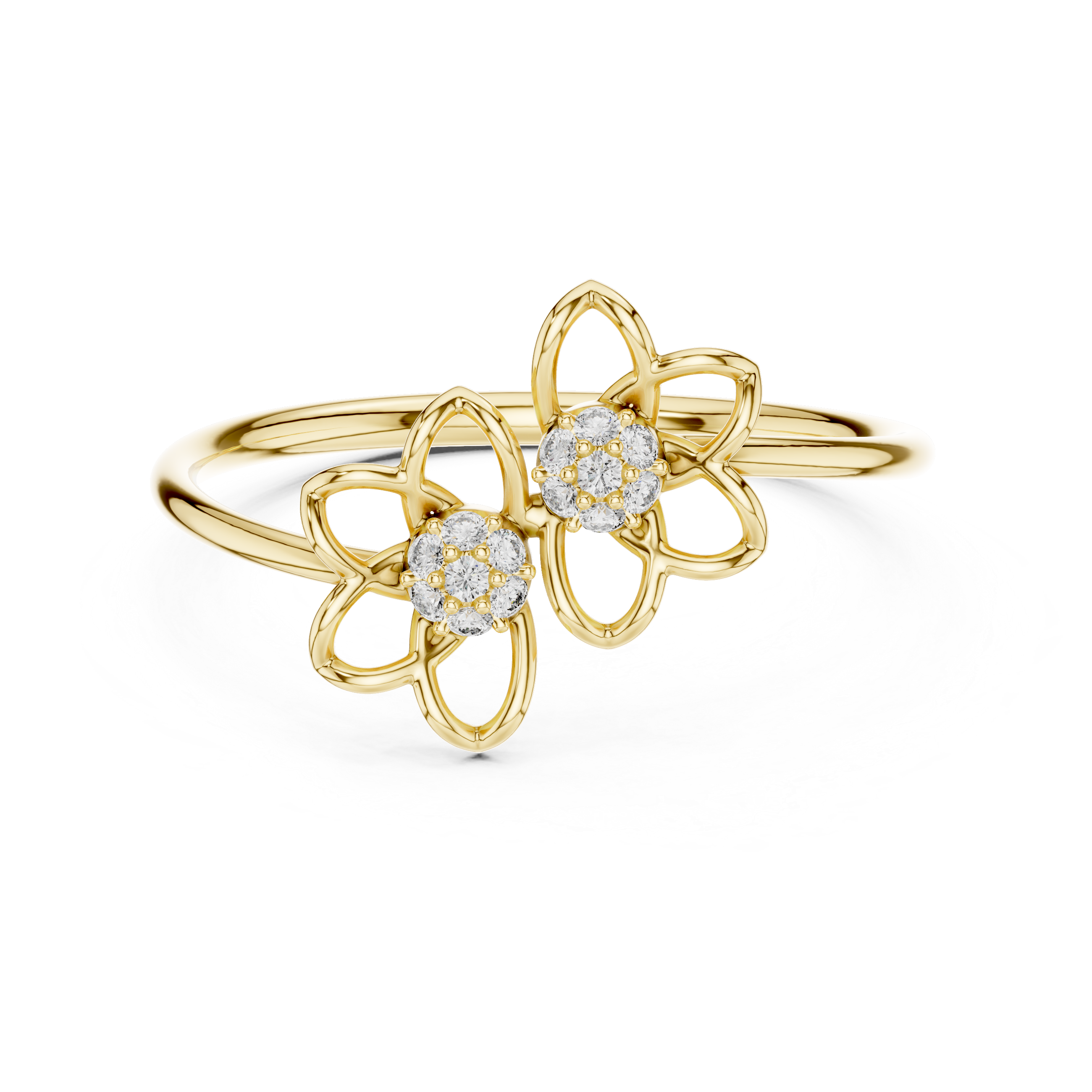 “Twin Blossoms: A Rose Gold Dance