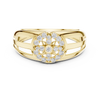 Luxury Gold and Diamond Flower Ring