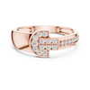Delicate Diamonds Set in Rose Gold