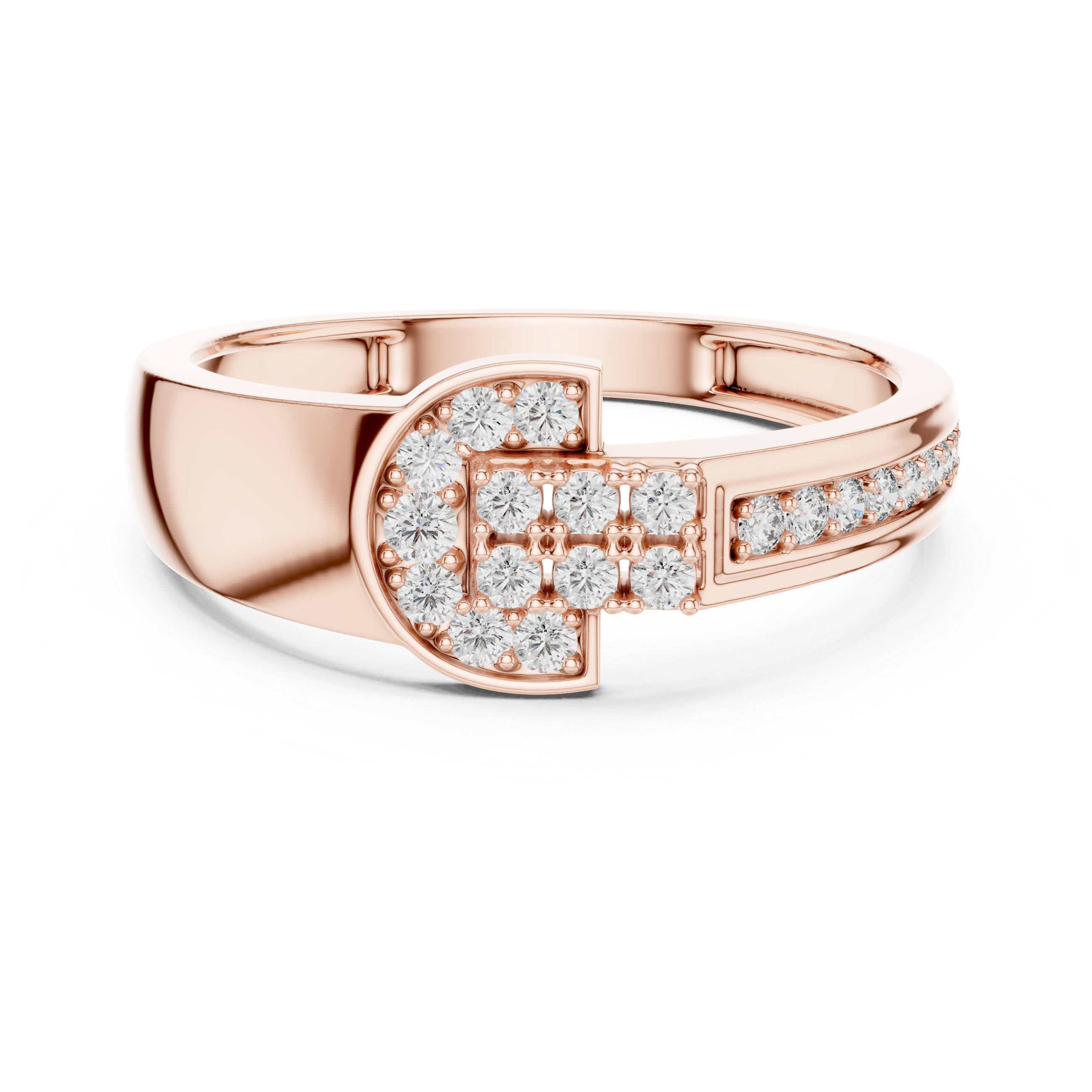 Delicate Diamonds Set in Rose Gold