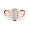 Masculine Rose Gold Ring with Brilliant Diamond Detail