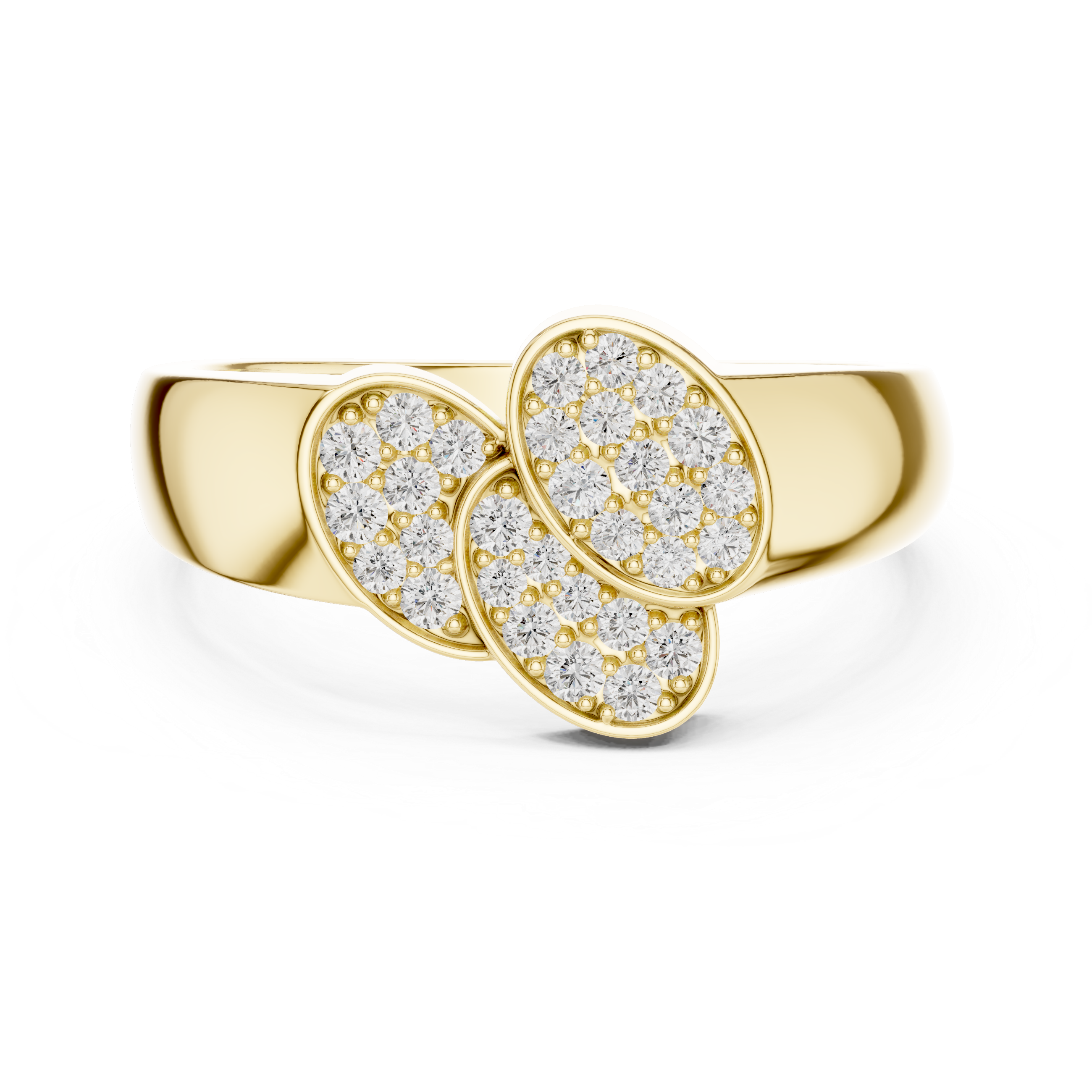 Radiant Threefold Diamond Ring